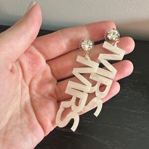 'MRS' Earrings